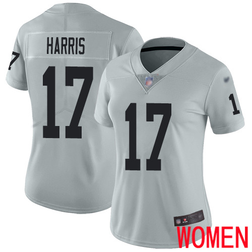 Oakland Raiders Limited Silver Women Dwayne Harris Jersey NFL Football 17 Inverted Legend Jersey